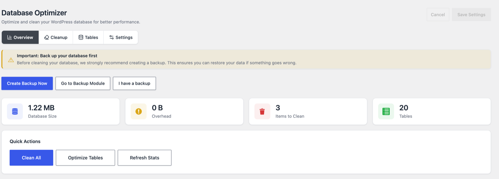 Database Optimizer